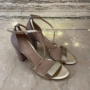 ALDO Heels Gold Size 40